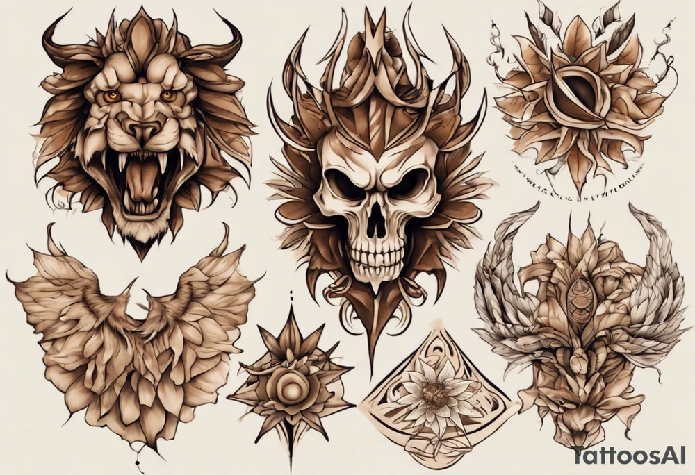 brown/beige regius tattoo idea