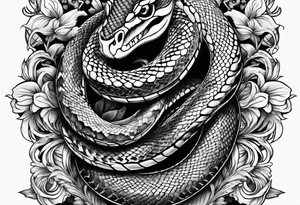 A snake with a dagger tattoo idea
