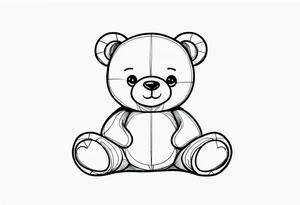 teddy bear tattoo idea