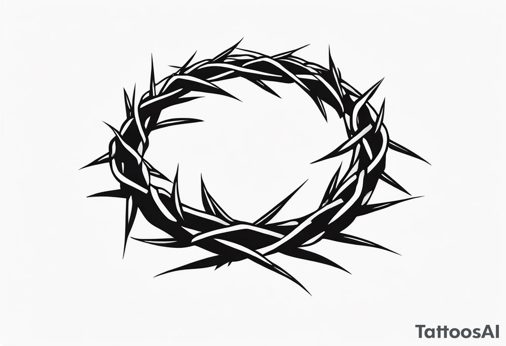 crown of thorns tattoo idea