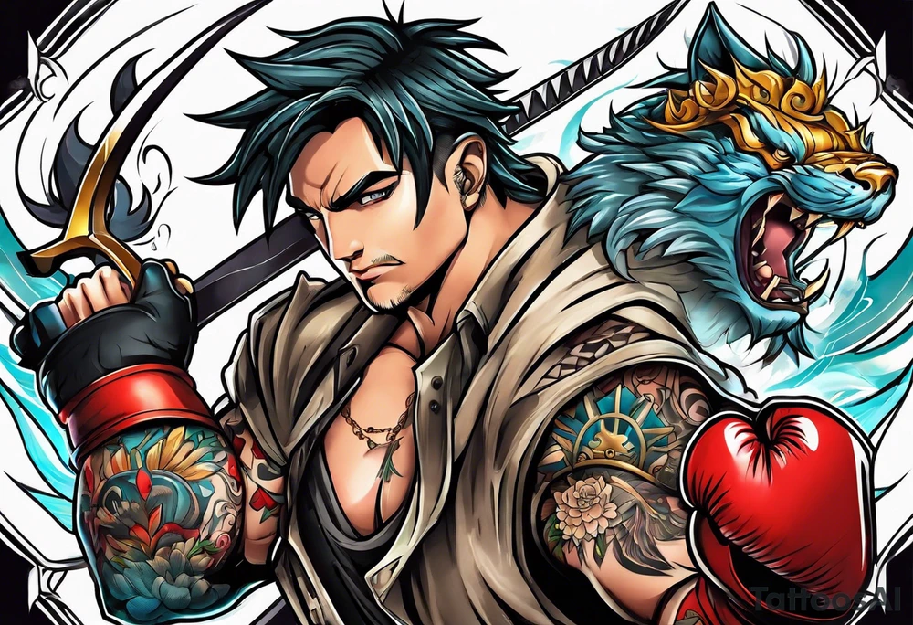 Fight tattoo idea