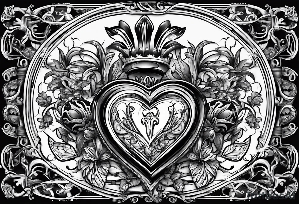 Buttcheeks farming a heart tattoo idea