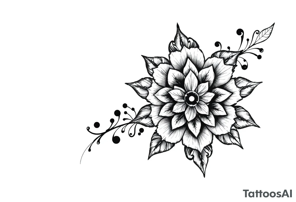 Tatuagem bracelete mandala e flor tattoo idea