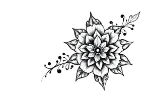 Tatuagem bracelete mandala e flor tattoo idea