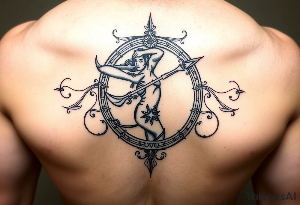 Sexy Sagittarius December 6th genesis tattoo idea