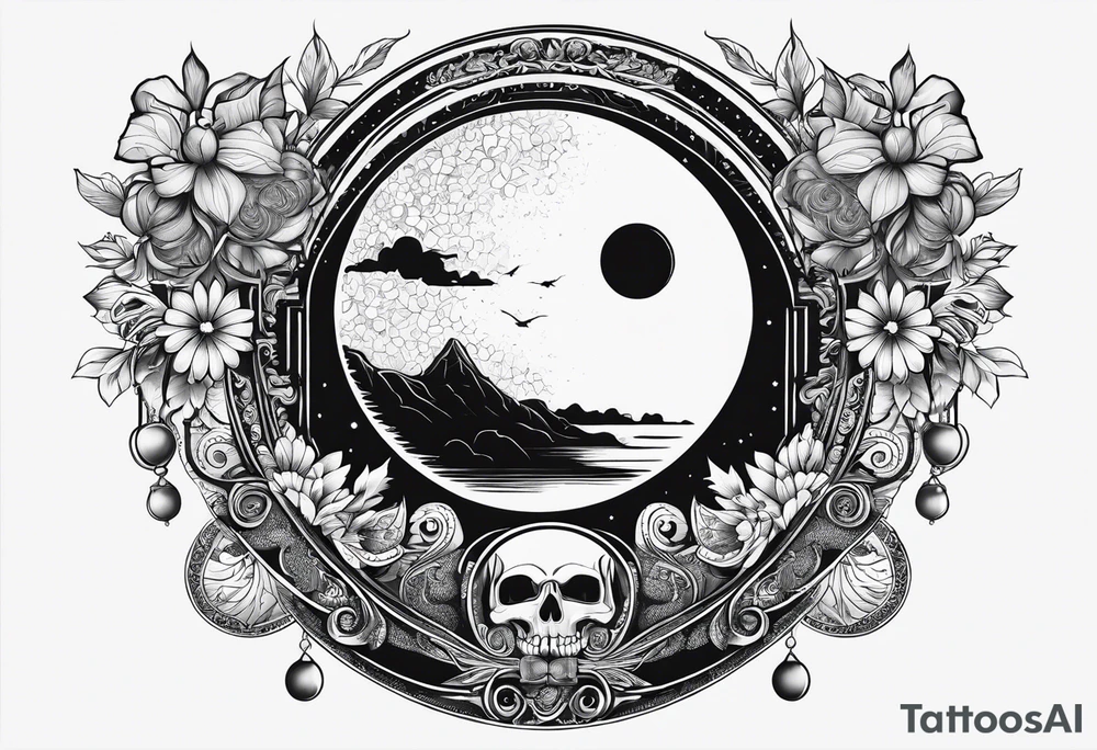 sacred moon tattoo idea