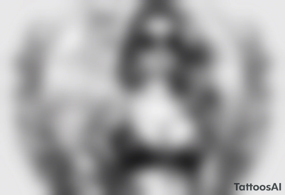 woman with big titts and a capricorn with sunglasses tattoo idea