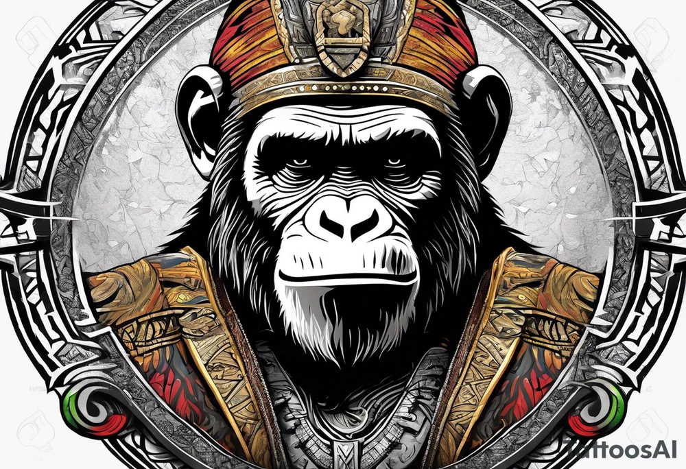 Caesar from the movie planet of the apes tattoo idea