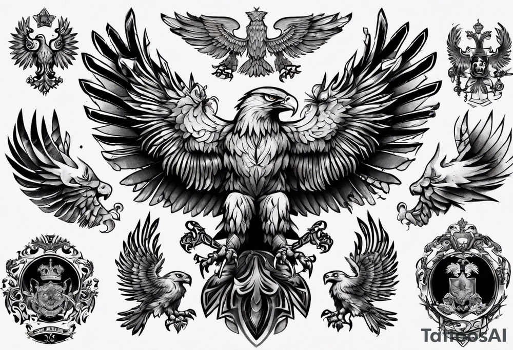 russian eagle tattoo idea