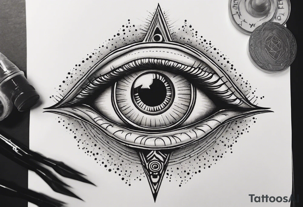 Third eye appearing inside eye tattoo idea