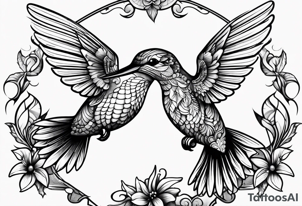 hummingbird tattoo idea