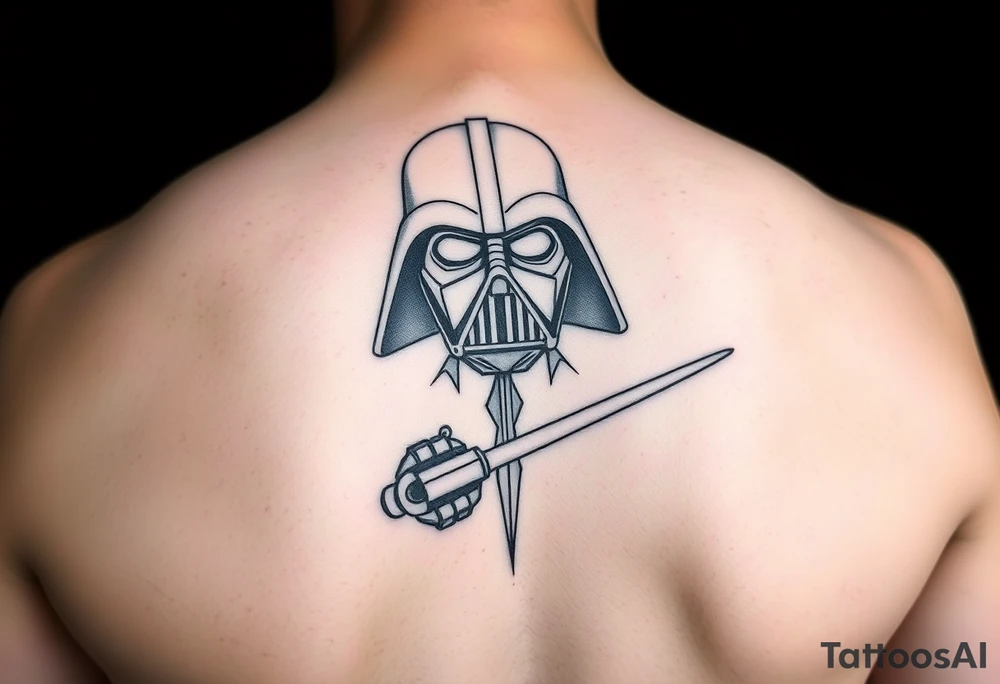 star wars in a linear design for forearm not more than 15 cm tattoo idea