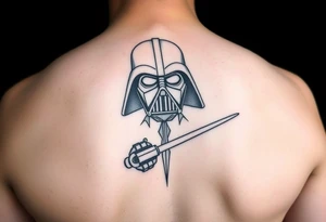 star wars in a linear design for forearm not more than 15 cm tattoo idea