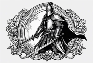 Knights templar with a long broad sword tattoo idea