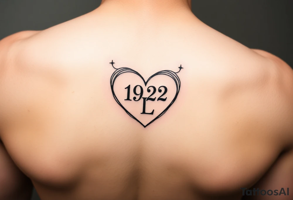 Heart with 192 in the middle and a L intertwined with the heart tattoo idea