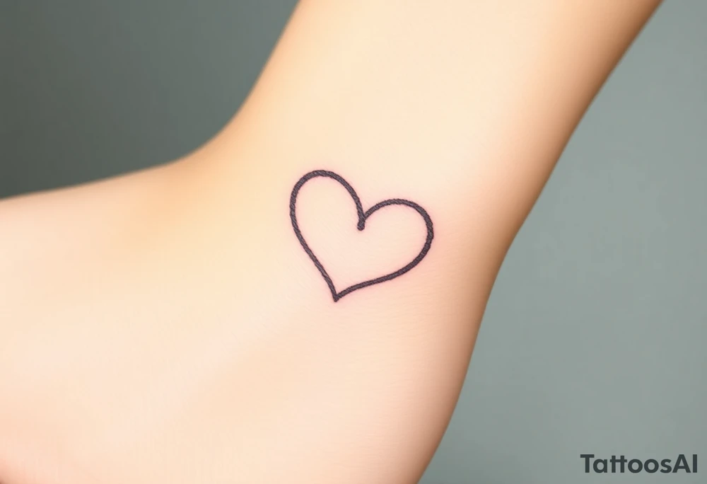 A infinity symbol, with one loop representing the family, intertwined with a heart tattoo idea