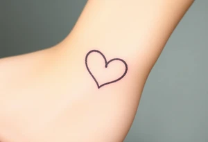 A infinity symbol, with one loop representing the family, intertwined with a heart tattoo idea