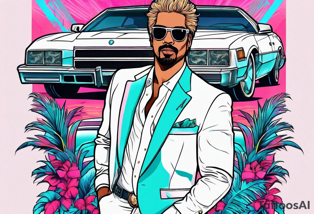 miami vice style party, no cars tattoo idea