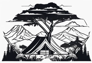 The sign that one can find in the kilimanjaro mountain camps tattoo idea
