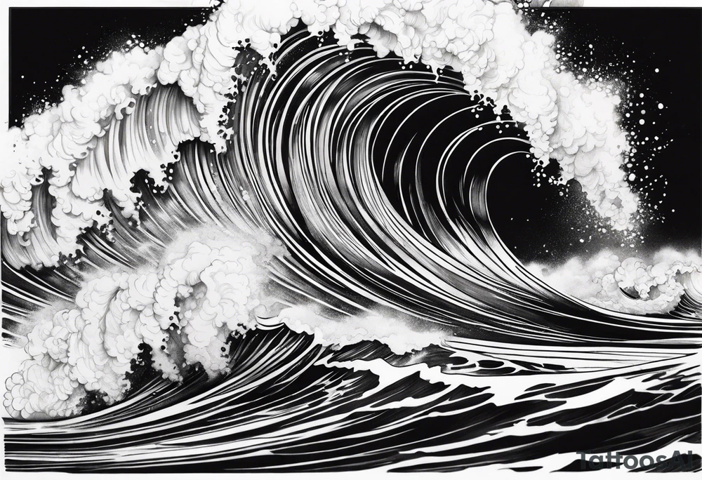 ocean waves tattoo idea