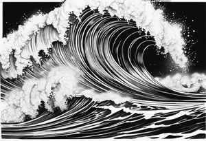 ocean waves tattoo idea