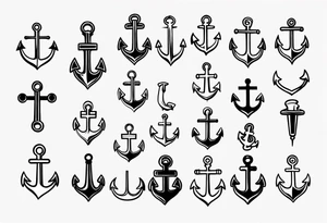 cool hooks/anchors tattoo idea