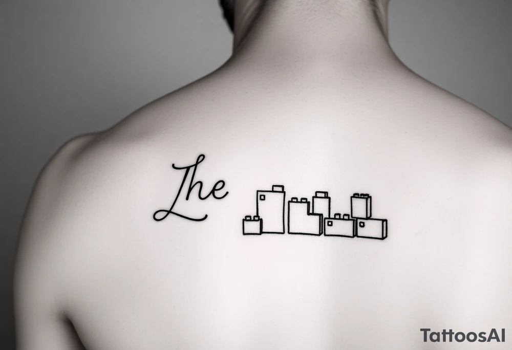 The name luca and building blocks tattoo idea