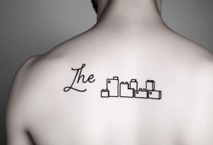 The name luca and building blocks tattoo idea