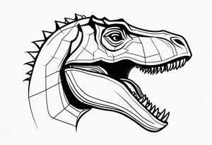 dinosaur head tattoo idea