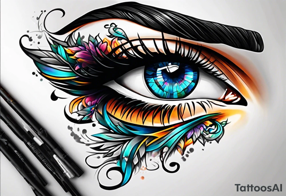 Infinity within an eye tattoo idea