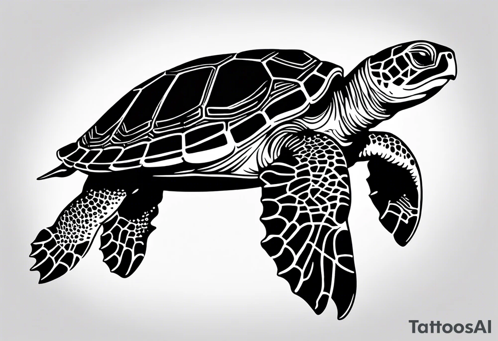 small sea turtle
 tattoo tattoo idea