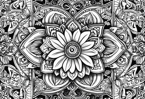 Henna florals tattoo idea
