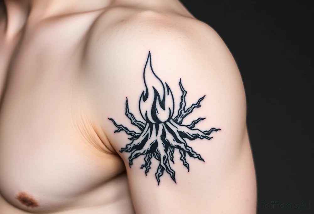 fire in a roots prison tattoo idea