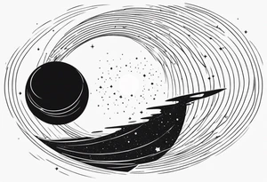 Black hole event horizon tattoo idea