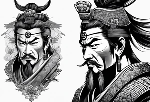 Samurai warrior tattoo idea