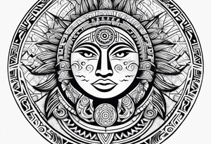 the sun god maori tattoo idea