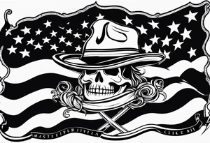 flag from the strawhats in once piece tattoo idea