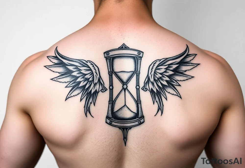 Knight and hourglass tattoo idea