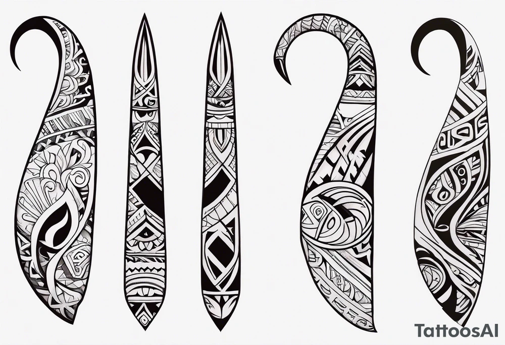 Polynesian maori hook tattoo tattoo idea