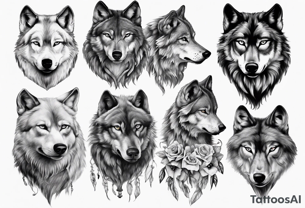 wolf photorealism tattoo idea