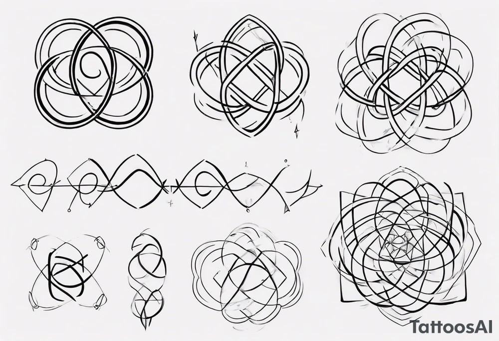 The mathematical 6,1 prime knot  that is cute, shape it like a friendship graph tattoo idea