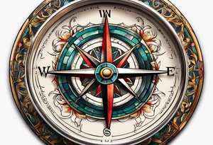 compass with lid tattoo idea