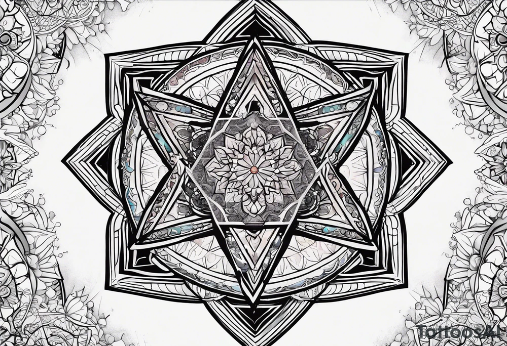 Metatrons cube mandala tattoo idea