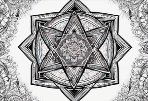 Metatrons cube mandala tattoo idea