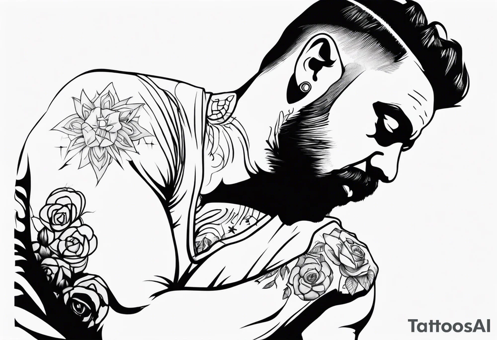 man with big penis tattoo idea