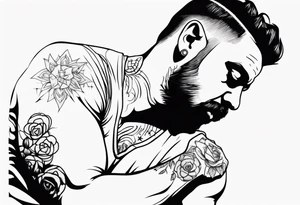 man with big penis tattoo idea