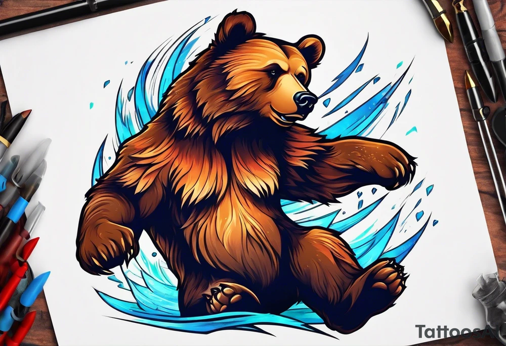 Dancing bear tattoo idea