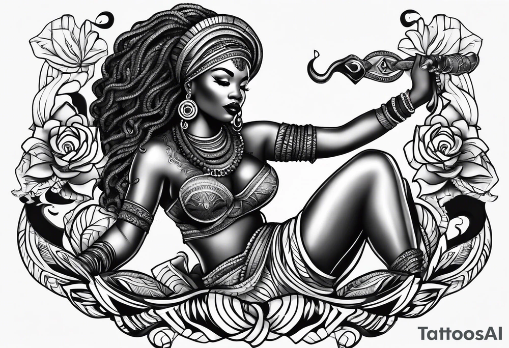Mami wata african tattoo idea