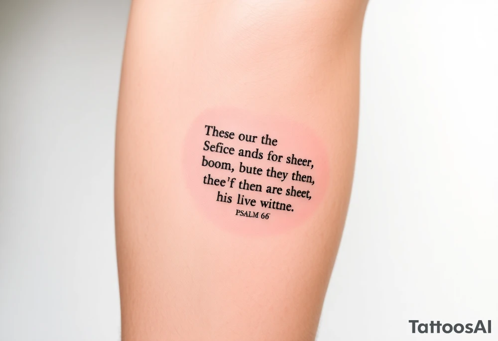 Psalm 66 NIV tattoo idea