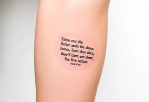 Psalm 66 NIV tattoo idea